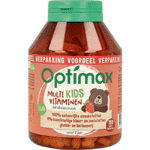 Optimax Kinder Multi Aardbei, 180 Kauw tabletten