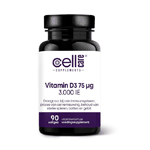 cellcare vitamine d3 75mcg 3000ie, 90 soft tabs