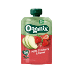 organix knijpfruit appel, aardbei & quinoa 12 maanden bio, 100 gram