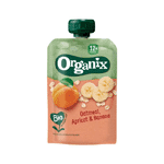 organix knijpfruit havermout, abrikoos, banaan 12m+ bio, 100 gram