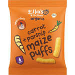 ella's kitchen maize puffs carrot/parsnip 6+ maanden bio, 20 gram