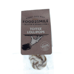 Food2smile Toffee Lollipops Suikervrij Glutenvrij Lactosevrij, 5 stuks