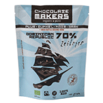 chocolatemakers zeiltjes puur 70% met cacaonibs & zeezout bio, 100 gram