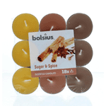 Bolsius Geurtheelicht Multi Colour Brick 18 Sugar & Spice, 18 stuks