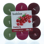 Bolsius Geurtheelicht Multi Colour Brick 18 Cranberry, 18 stuks
