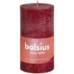 bolsius rustiekkaars shine 100/50 velvet red, 1 stuks