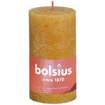 Bolsius Rustiekkaars Shine 130/68 130/68 Honeycomb Yellow, 1 stuks