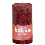 bolsius rustiekkaars shine 130/68 velvet red, 1 stuks