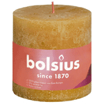 bolsius rustiekkaars shine 100/100 honeycomb yellow, 1 stuks
