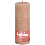 bolsius rustiekkaars shine 190/68 misty pink, 1 stuks