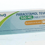 teva paracetamol 500 mg, 20 tabletten