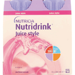 nutridrink juice style aardbei 200ml, 4 stuks