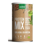 purasana protein mix pea sunflower hemp cacao vegan bio, 400 gram