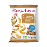 pain des fleurs chips gepoft pinda -30% zout bio glutenvrij vegan, 75 gram