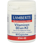lamberts vitamine d3 1000ie en k2 90mcg, 60 capsules