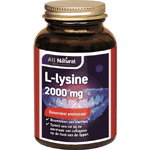 all natural l-lysine 2000mg, 100 tabletten
