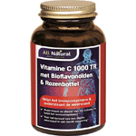 all natural vitamine c 1000 met bioflavonoiden & rozenbottel, 100 tabletten