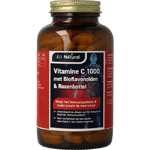 all natural vitamine c 1000 met bioflavonoiden & rozenbottel, 200 tabletten