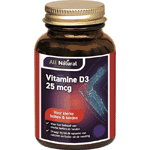 all natural vitamine d3 25mcg, 90 capsules