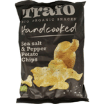 trafo chips handcooked zeezout & peper bio, 125 gram