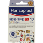 hansaplast sensitive kids xl, 10 stuks