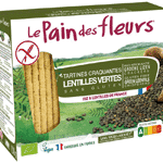 Pain Des Fleurs Crackers Groene Linzen Bio, 150 gram