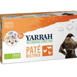 Yarrah Hondenvoer Multipack Pate Kip Rund Kalkoen Bio, 6x150 gram