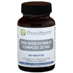 proviform zink bisglycinaat 25mg complex, 100 tabletten