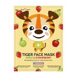 Montagne Tiger Sheet Face Mask Apple & Strawberry, 1 stuks
