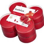bolsius true scents maxilicht pomegranate, 8 stuks
