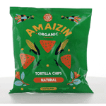 amaizin corn chips natural bio, 75 gram