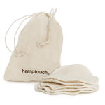 hemptouch reusable cotton pads + laudry bag, 5  stuks