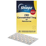 shiepz cbd cannabidiol 7 mg en melatonine, 25 stuks