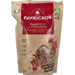 favrichon framboos & chocolade crunchy muesli, 375 gram