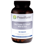 proviform calcium citraat 450 & d3, 180 veg. capsules