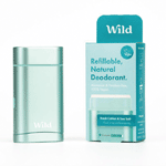 wild natural deodorant aqua case & fresh cotton seasalt, 40 gram