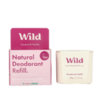 Wild Natural Deodorant Coconut & Vanilla Refill, 40 gram