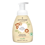 attitude baby leaves 2 in 1 hair & body wash perennectar, 295 ml