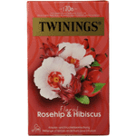 Twinings Rozenbottel Hibiscus, 20 stuks