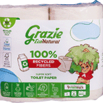 grazie natural toiletpapier 2-laags, 8 stuks
